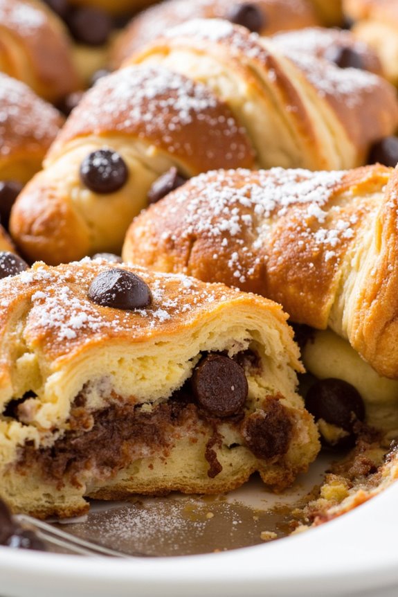 decadent chocolate croissant bake