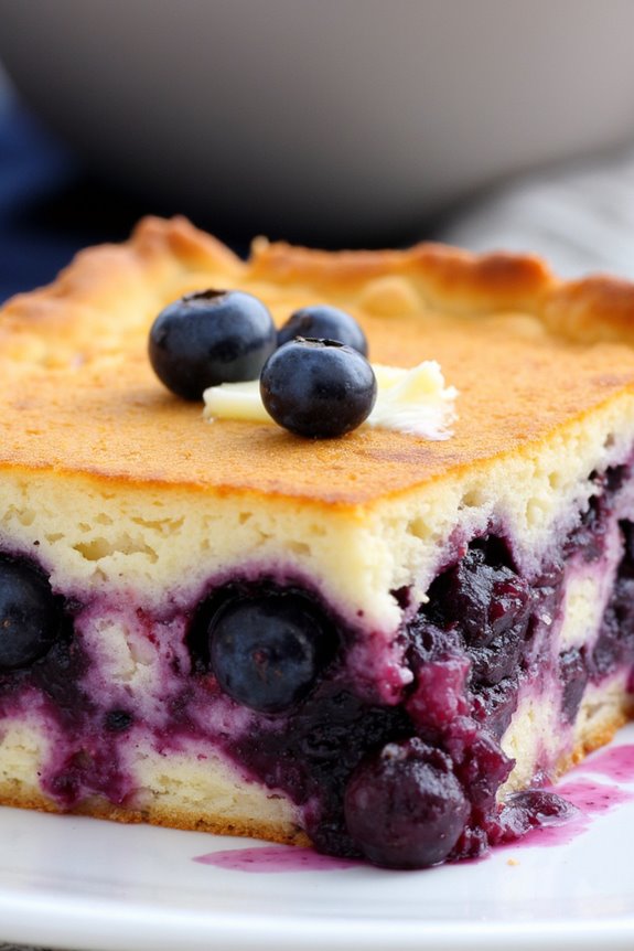 delicious blueberry pancake casserole