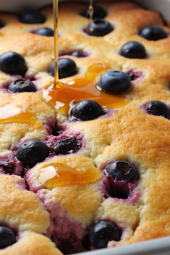 delicious blueberry pancake casserole