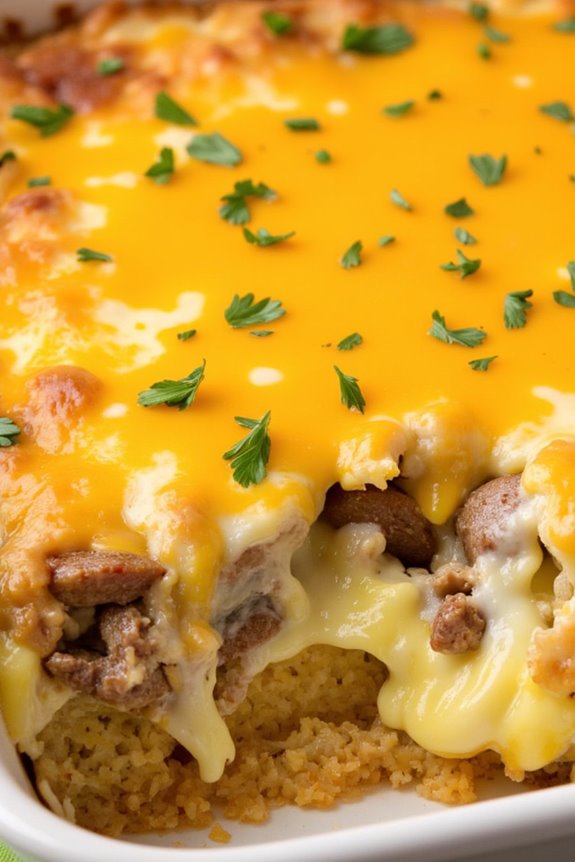 hearty cheesy egg casserole