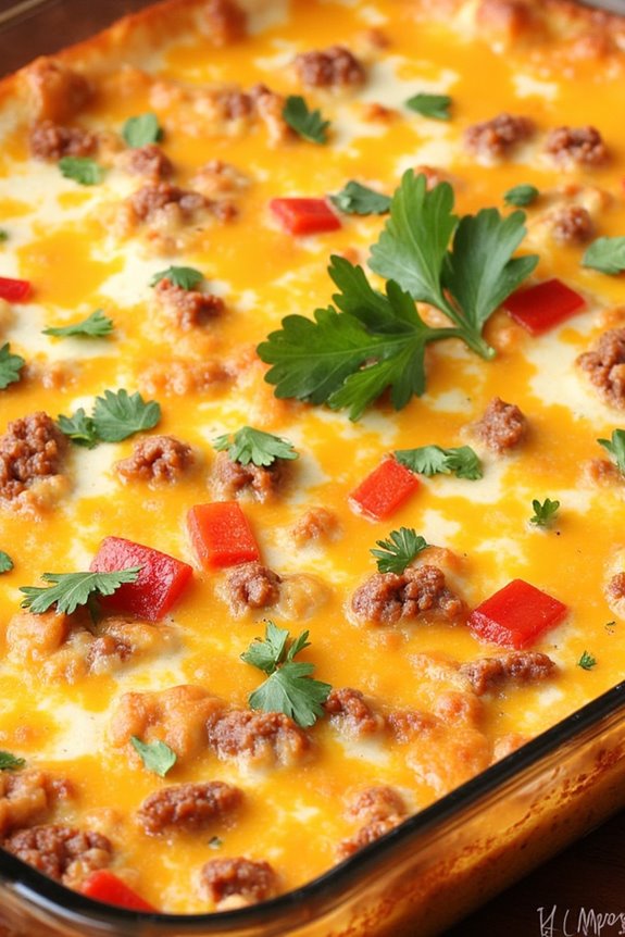hearty chorizo cheese casserole