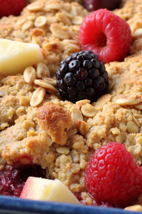 hearty fruit oatmeal casserole