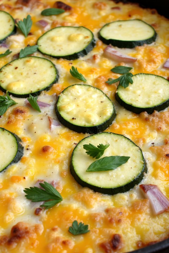 keto zucchini cheese frittata