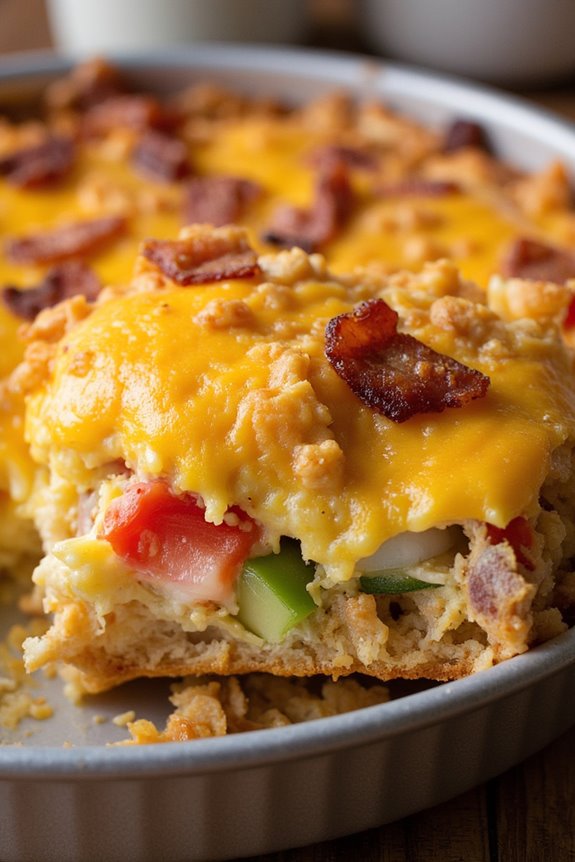 loaded breakfast hashbrown casserole