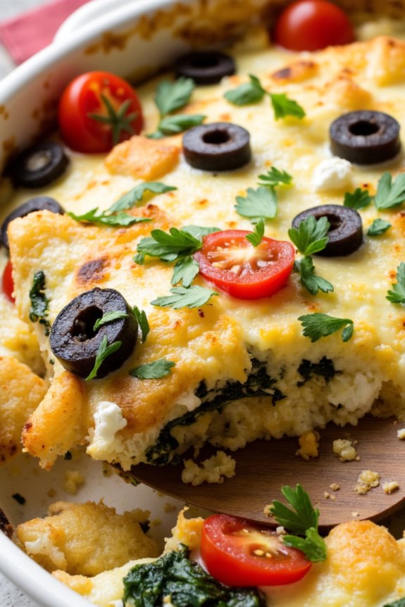 mediterranean breakfast tater tot casserole