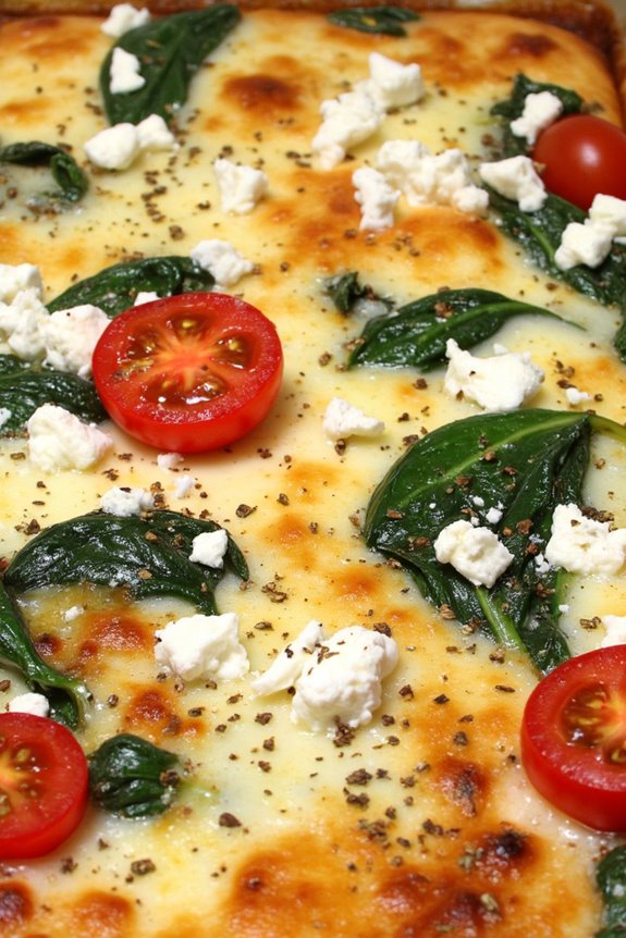 mediterranean feta tomato egg bake