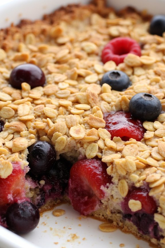 nutritious berry oatmeal casserole
