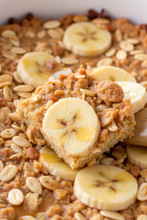 nutty banana almond casserole