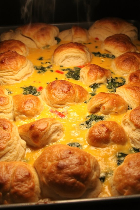 overnight croissant egg casserole