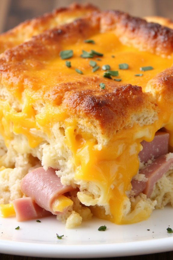 overnight ham and cheese casserole