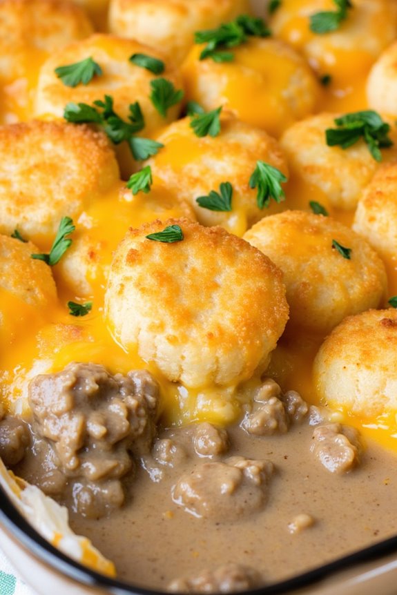 sausage gravy tater tot casserole