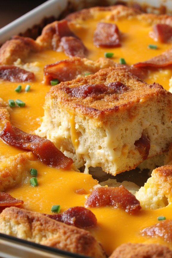 savory bacon cheese casserole