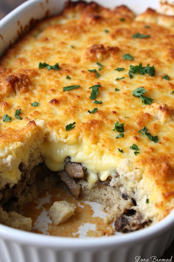 savory mushroom and goat cheese