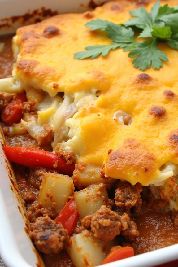 spicy chorizo potato casserole