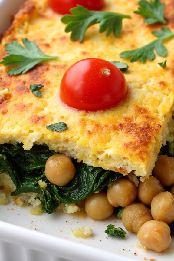 vegan chickpea kale casserole