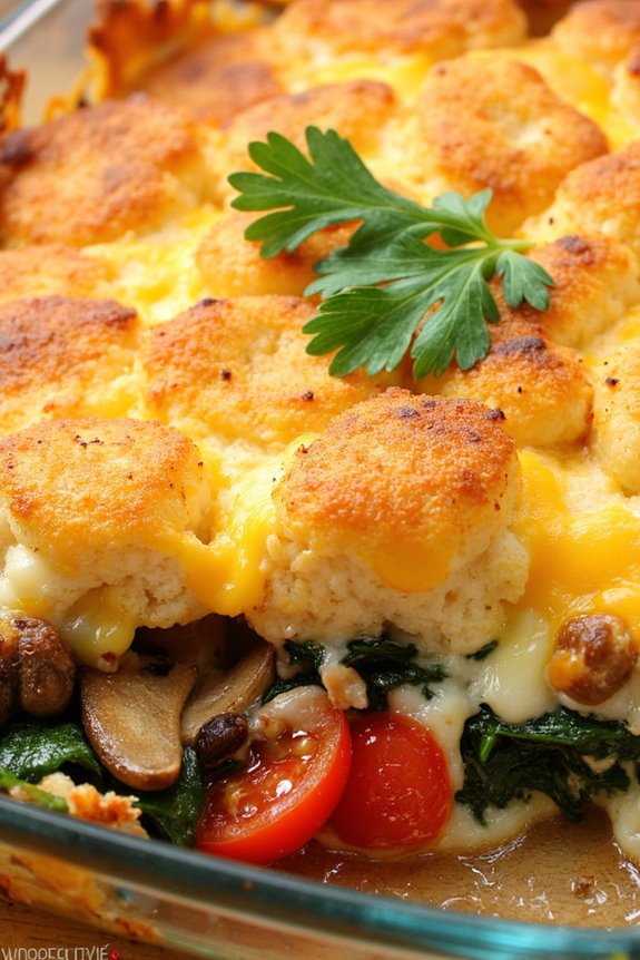 veggie packed tater tot bake