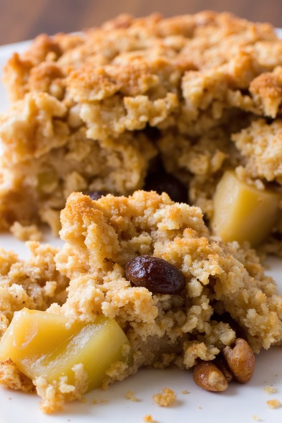 warm comforting oatmeal casserole
