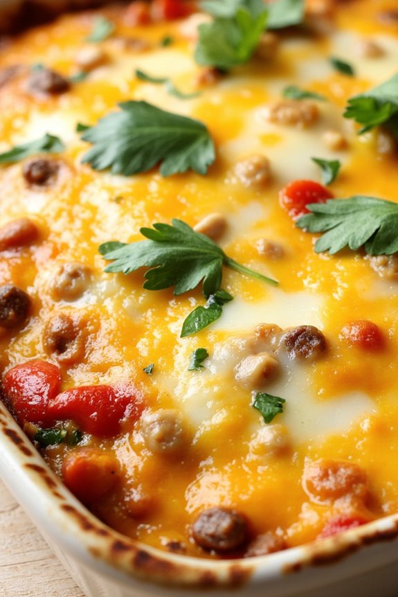 zesty chorizo egg bake