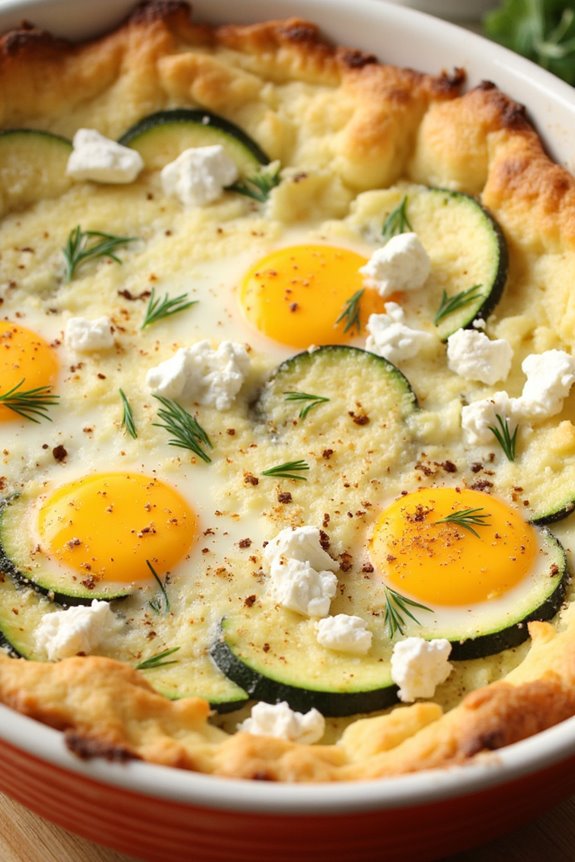 zucchini feta egg casserole