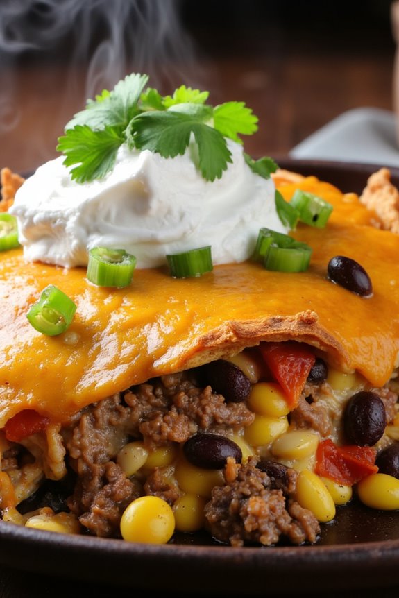 bold beef taco casserole