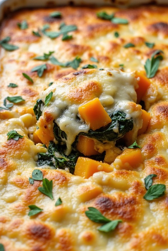 butternut squash spinach casserole