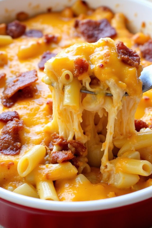 cheesy bacon potato pasta bake