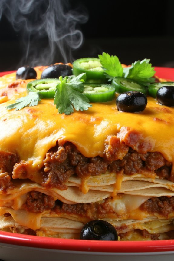 cheesy beef taco casserole