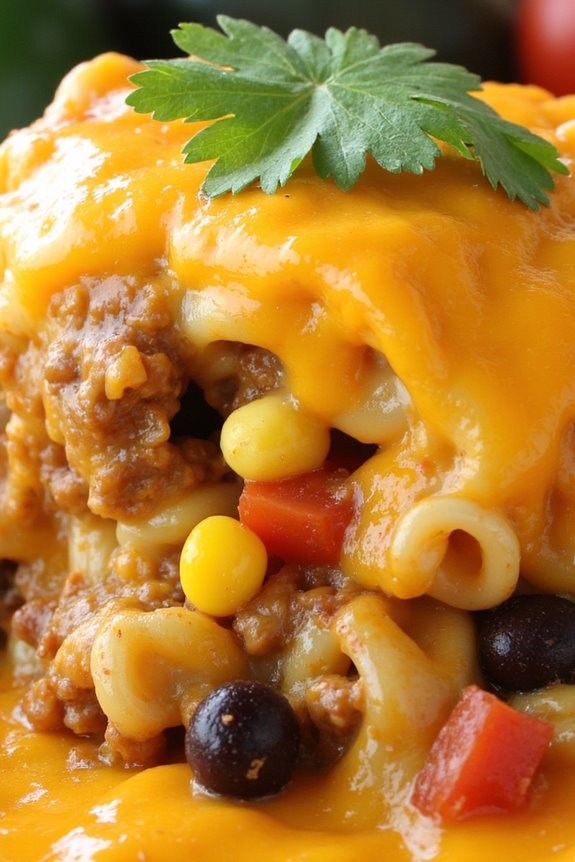 cheesy tex mex pasta casserole