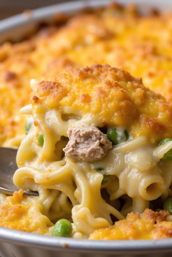cheesy tuna noodle casserole