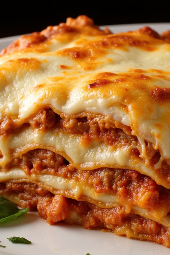 classic cheesy meat lasagna