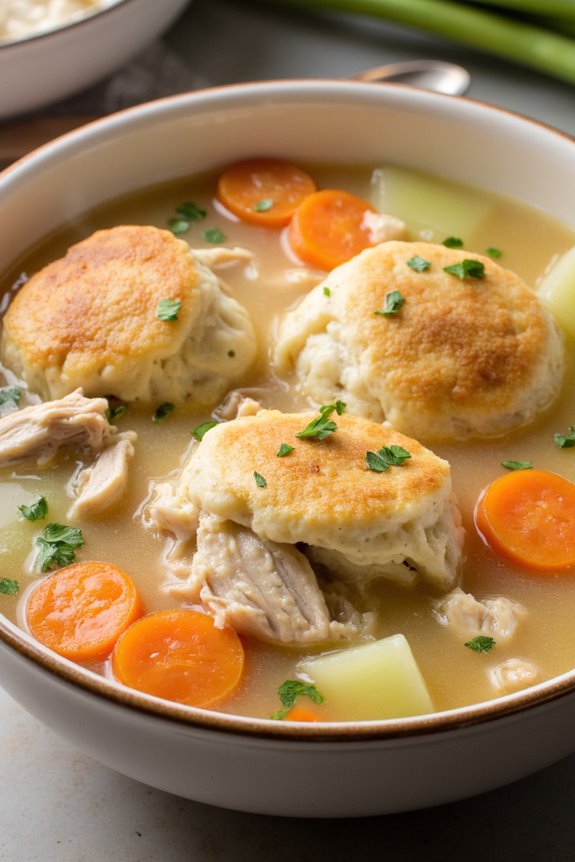 comforting chicken and dumplings