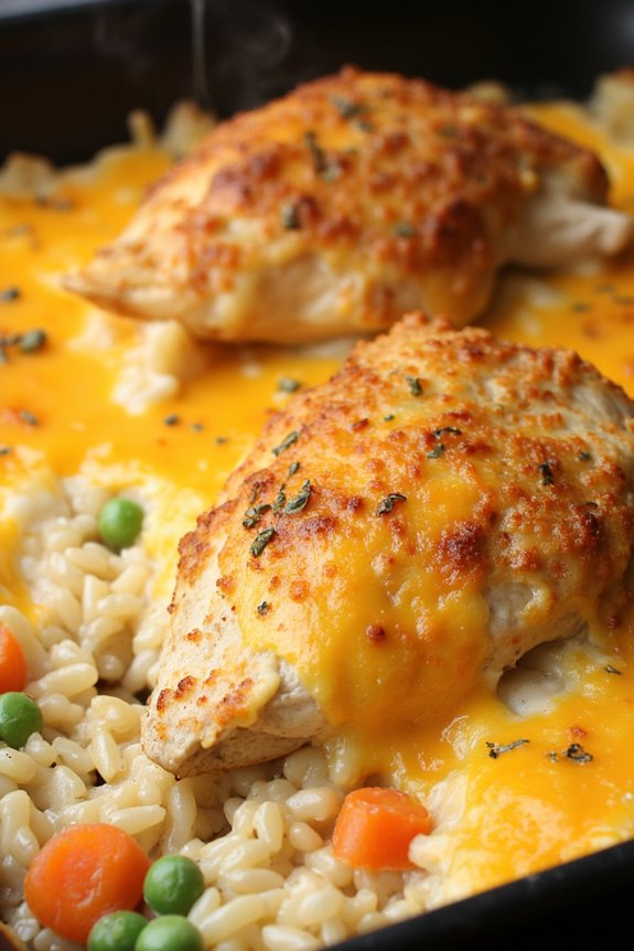 comforting chicken rice casserole