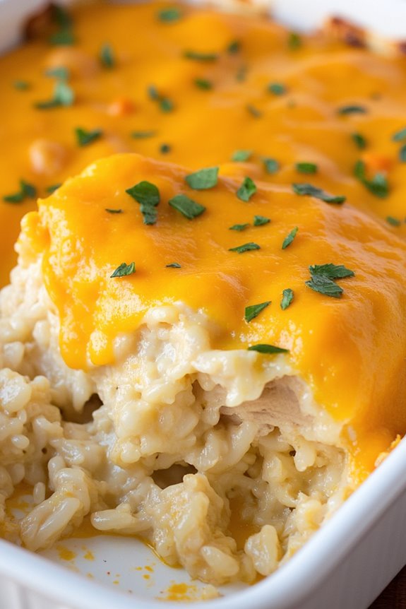 comforting chicken rice casserole