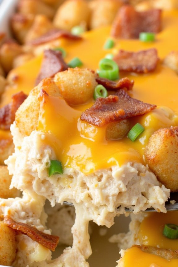 comforting chicken tater casserole