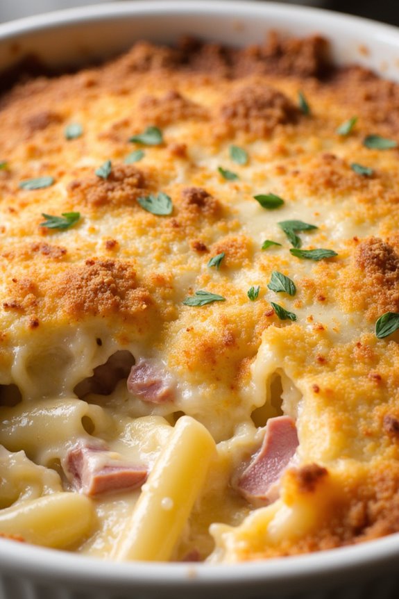 comforting ham and cheese casserole