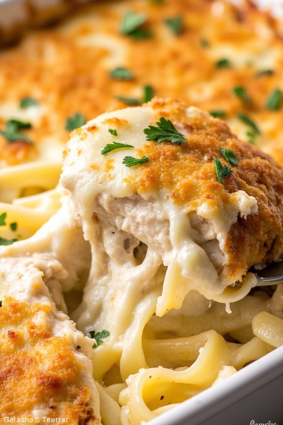 creamy alfredo chicken casserole