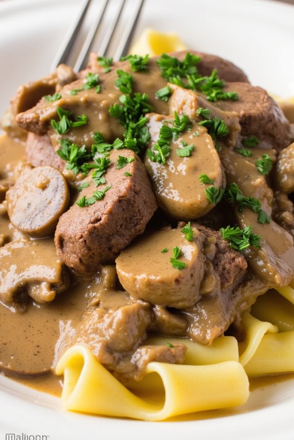 creamy beef stroganoff recipe