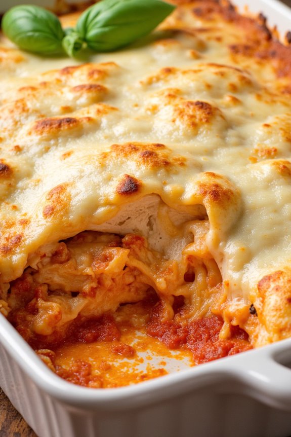 creamy chicken parmesan bake