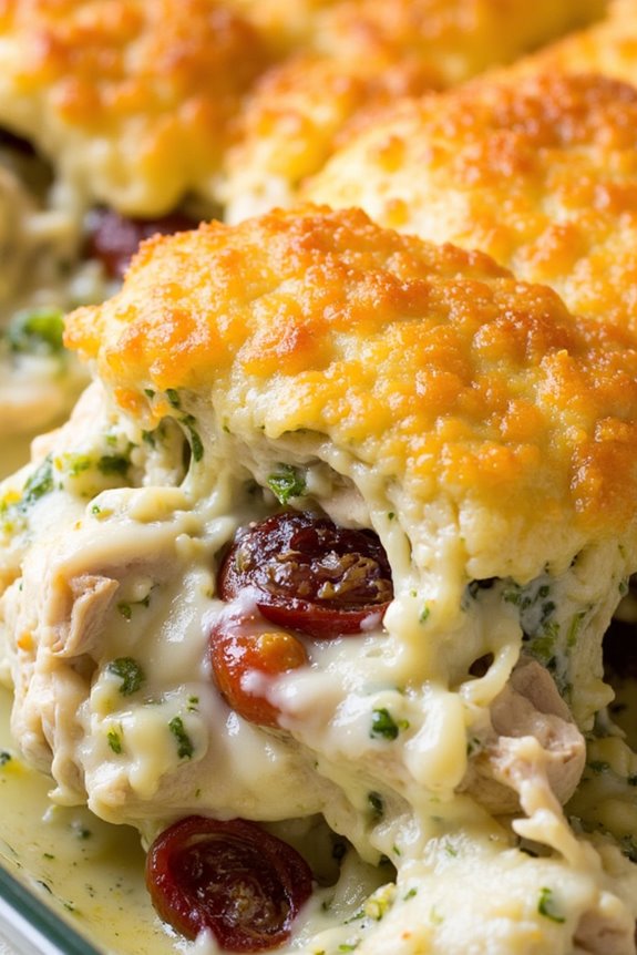 creamy pesto chicken casserole