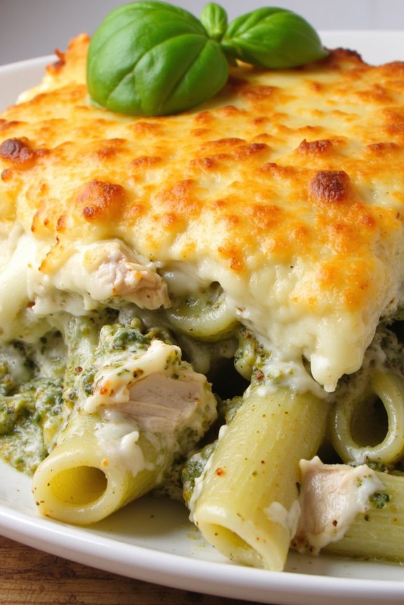creamy pesto chicken casserole