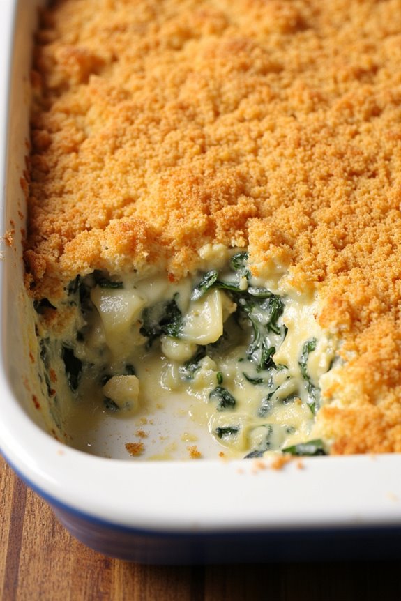 creamy spinach artichoke casserole