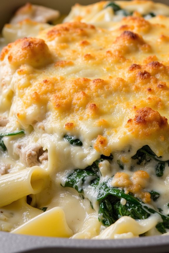 creamy spinach chicken casserole