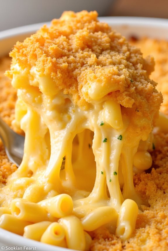 crispy mac and cheese casserole