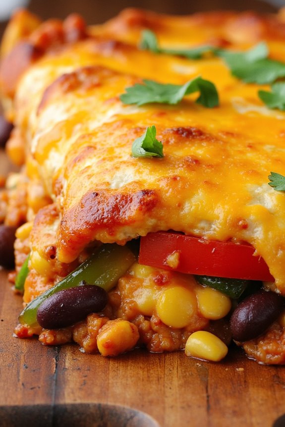 delicious veggie enchilada casserole