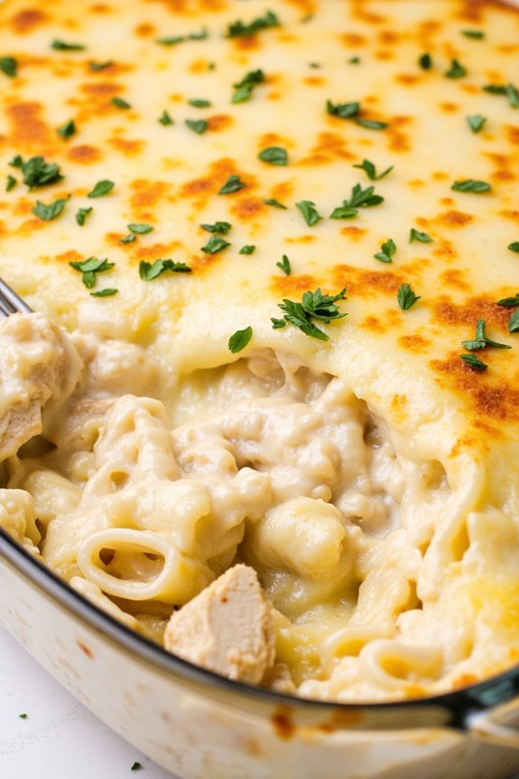 easy chicken alfredo casserole