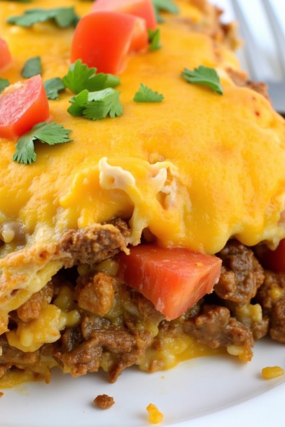 hearty beef taco casserole