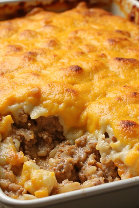hearty cheese and rice casserole
