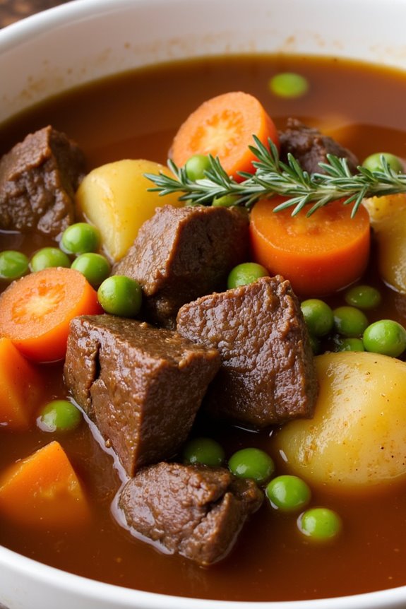 hearty slow cooked beef stew