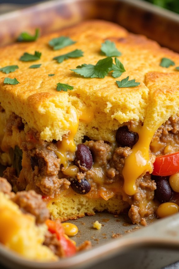 hearty spicy cornbread casserole