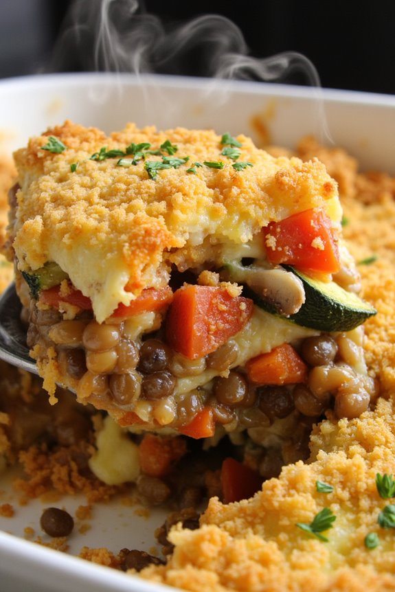 hearty vegan lentil casserole